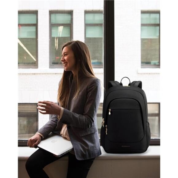 Travel Backpack for Women, 15.6 Inch Laptop Backpack with USB main image 6